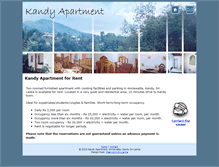 Tablet Screenshot of kandyapartment.com